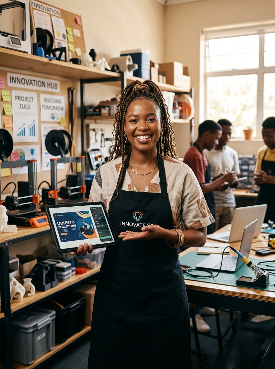 Empowered young South African innovator and entrepreneur